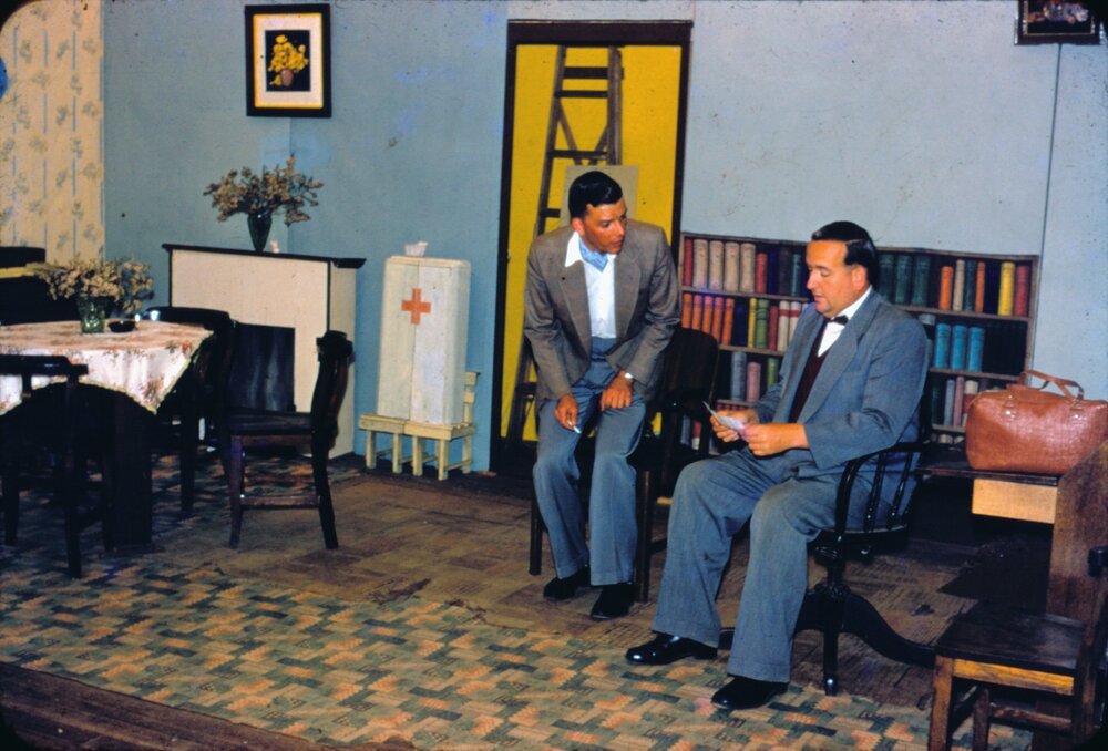 Two members of St. Cecilia's Players, Chinchilla, 1955