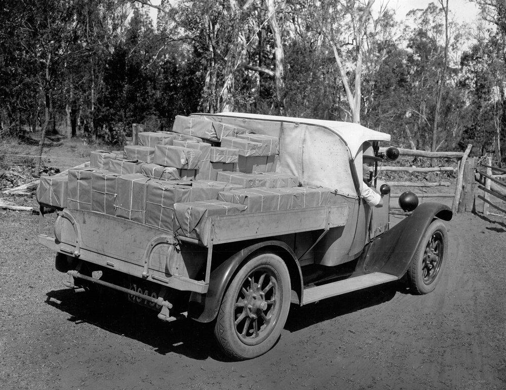 Delivering Cactoblastis eggs from the Field Station, Chinchilla, circa 1930