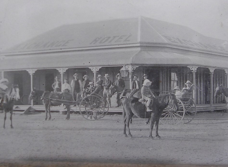 The first Exchange Hotel, Jandowae, circa 1910