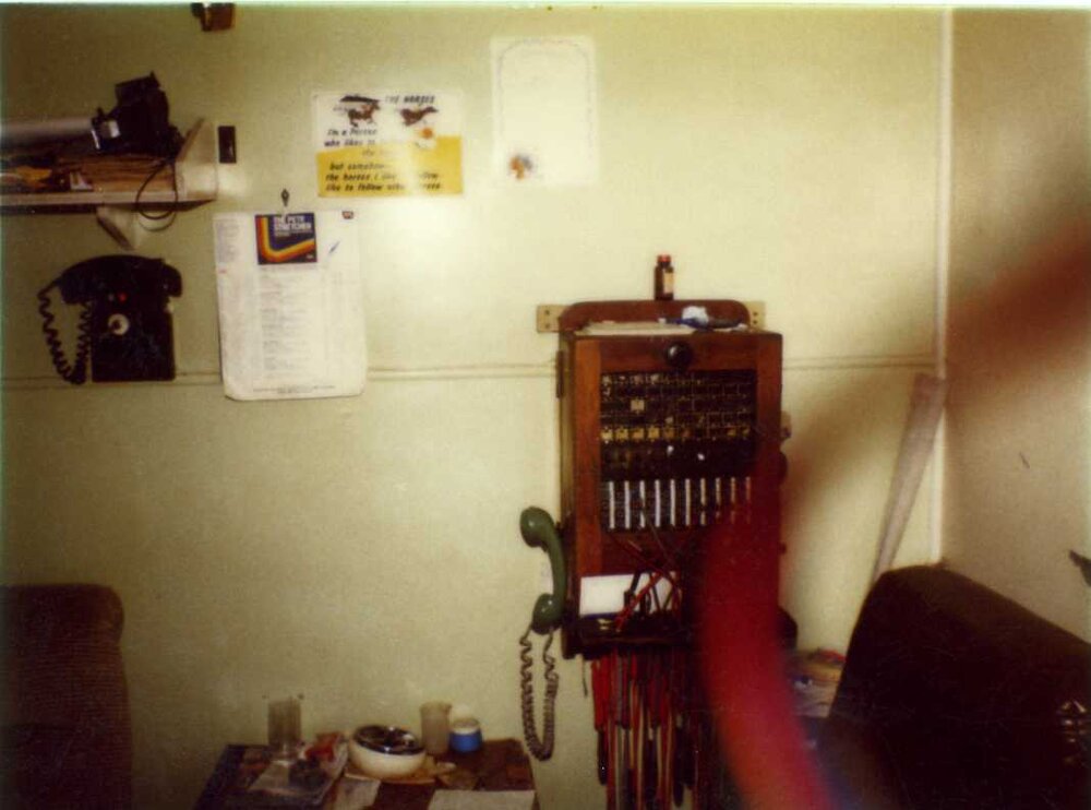 Telephone exchange at Moonie, circa 1970s