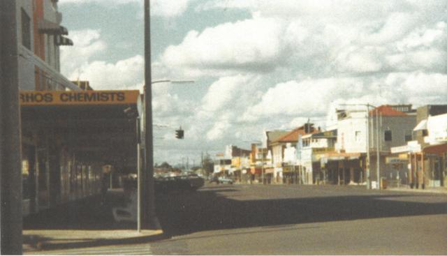 Street view of Cunningham Street, Dalby, circa 1970s