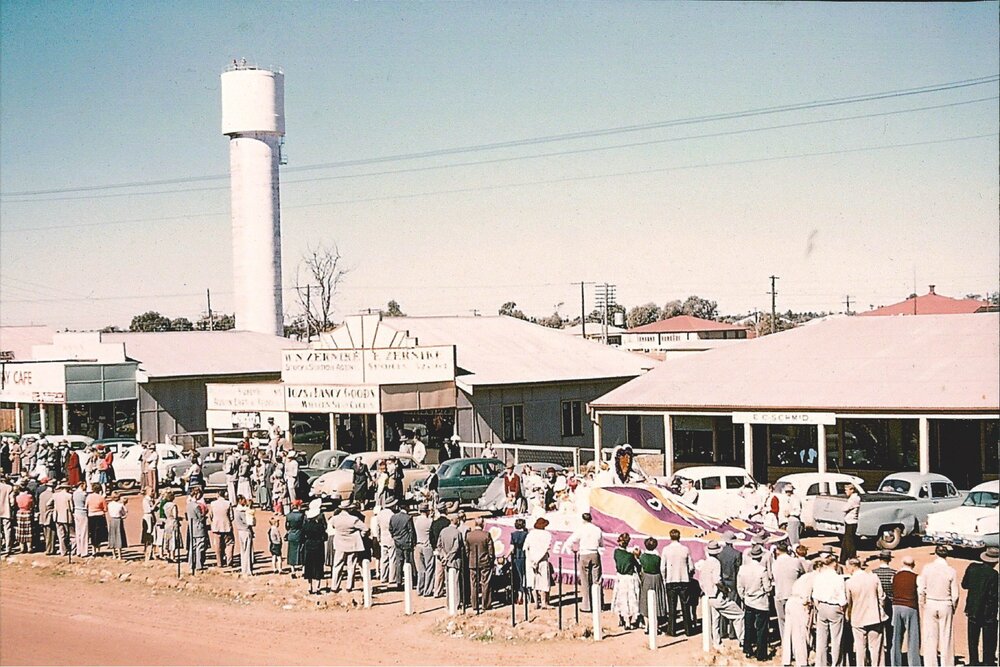 Unknown street parade, Tara, circa 1957