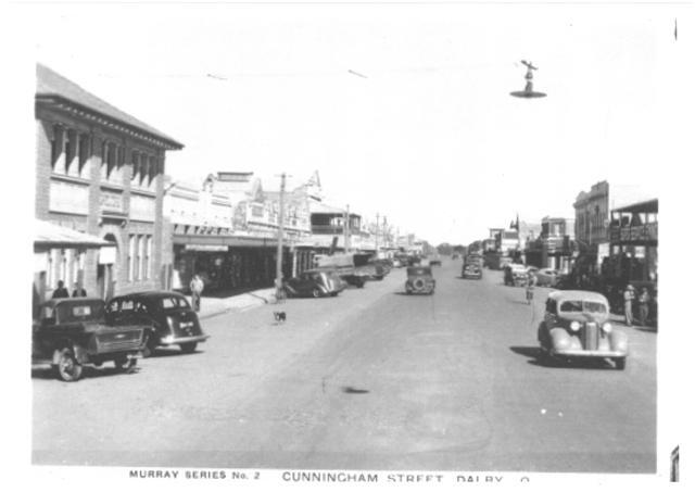 Street view of Cunningham Street, Dalby, circa 1930