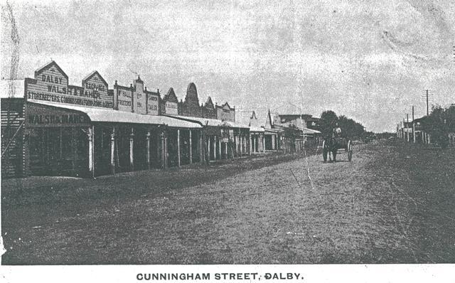 Street view of Cunningham Street, Dalby, circa 1900