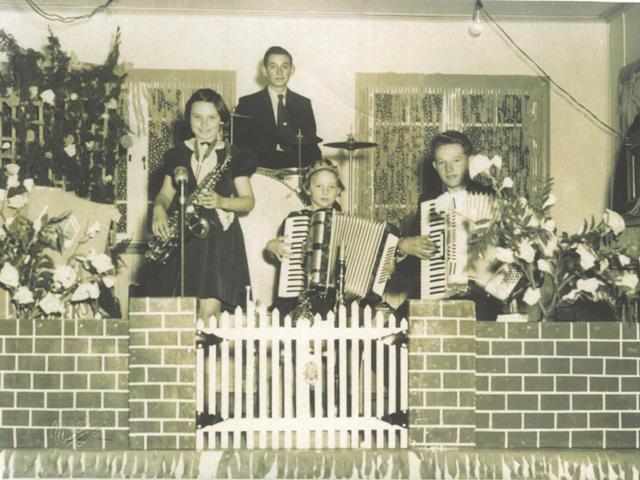 Volker &amp; Kerslake Juvenile Orchestra performing at the Postal Ball, Dalby, 1953