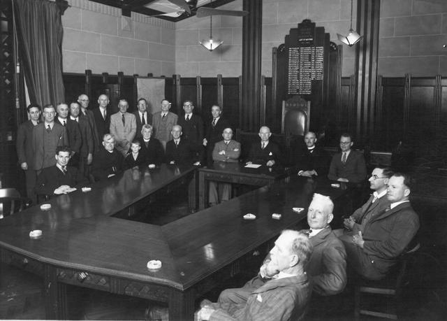 Councillor group photograph, Dalby Town Council, circa 1935