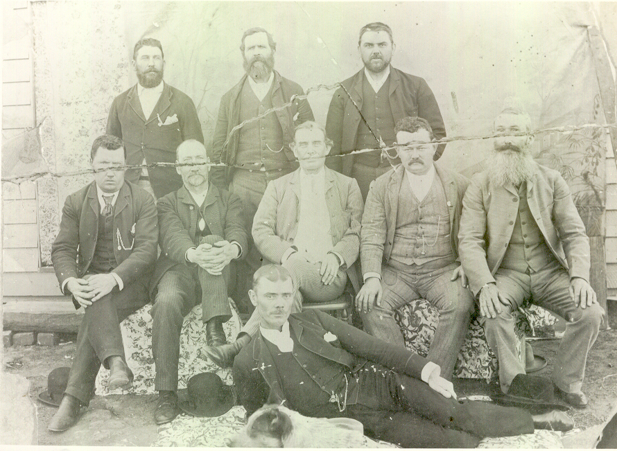 Group of gentlemen, Dalby, 1898