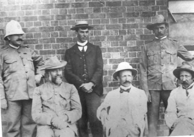 Unknown men in uniform, Dalby, circa 1902