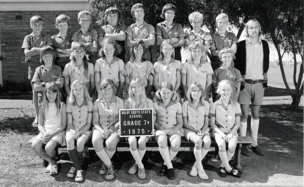 Students in Grade 7B at Dalby South State School, 1975