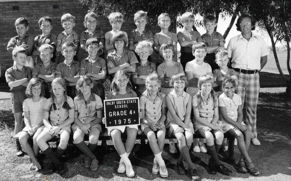 Students in Grade 4A at Dalby South State School, 1975