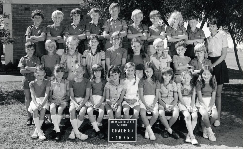 Students in Grade 5A at Dalby South State School, 1975
