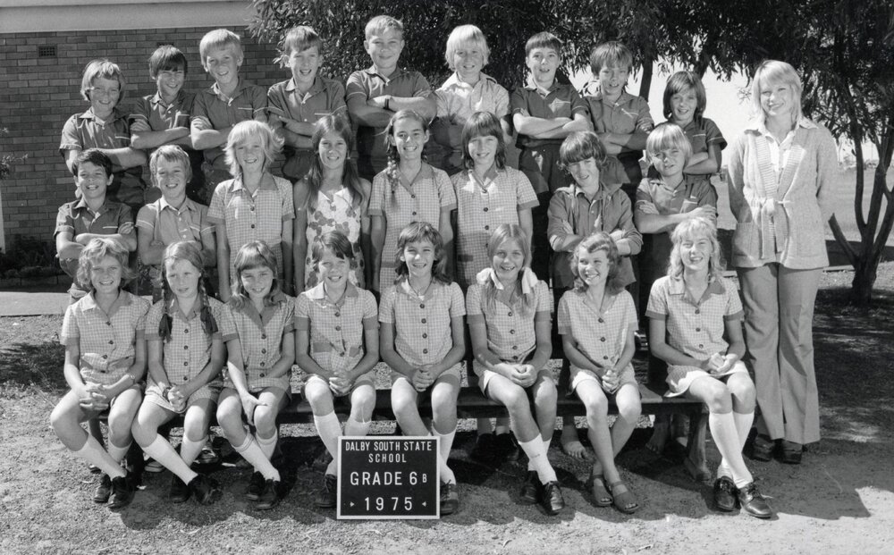 Students in Grade 6B at Dalby South State School, 1975