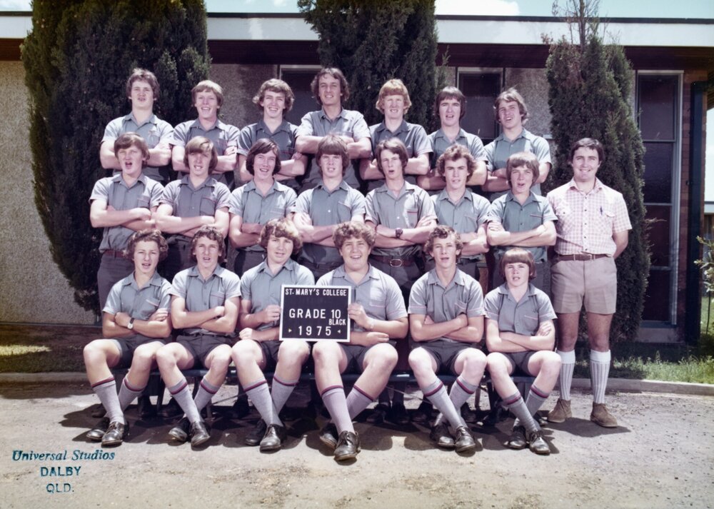 Students in Grade 10 Black at St. Mary's College, Dalby, 1975