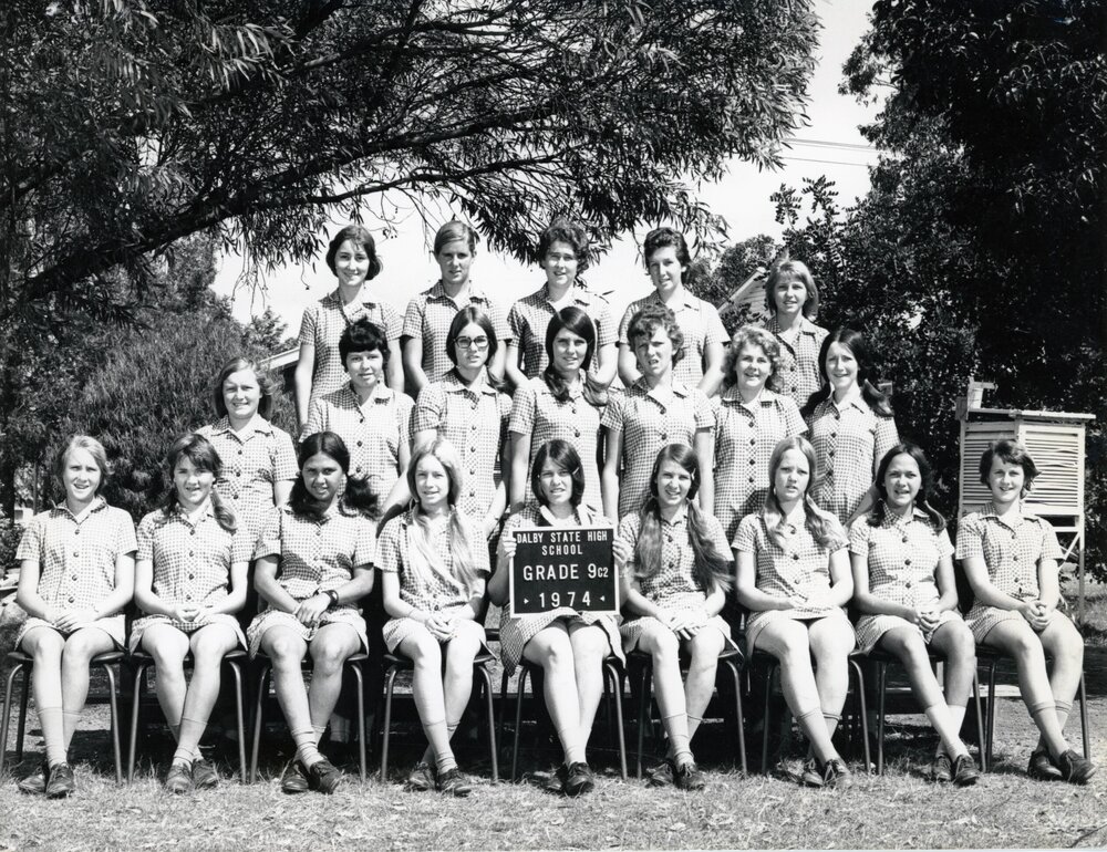 Students in Grade 9C2 at Dalby State High School, 1974