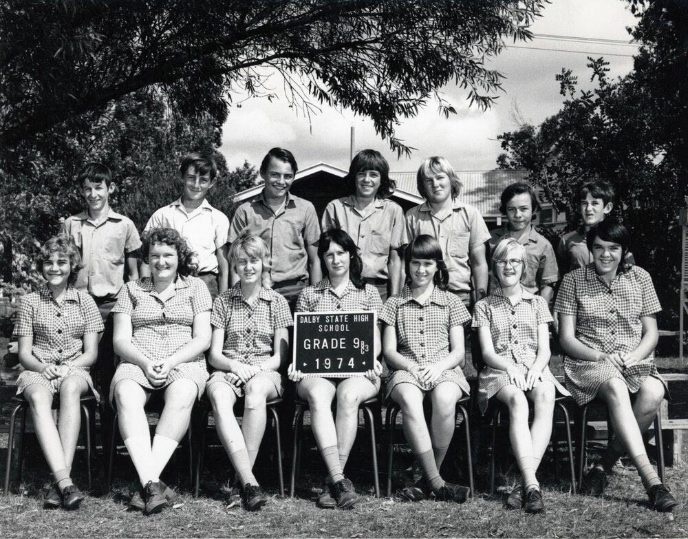 Students in Grade 9BC3 at Dalby State High School, 1974