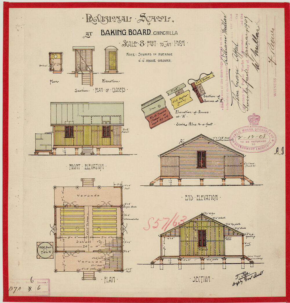 Baking Board Provisional School plan, 1909