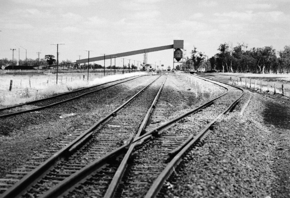 Railway lines at Macalister Coal Loading Facility, circa 1994