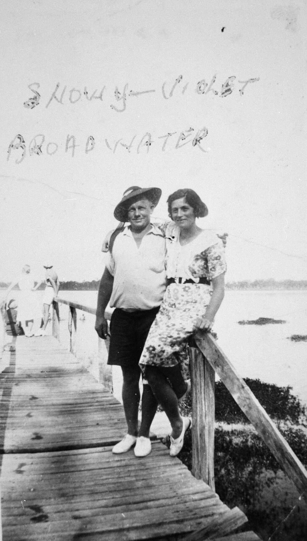 Snowy &amp; Violet at Lake Broadwater, circa 1940s