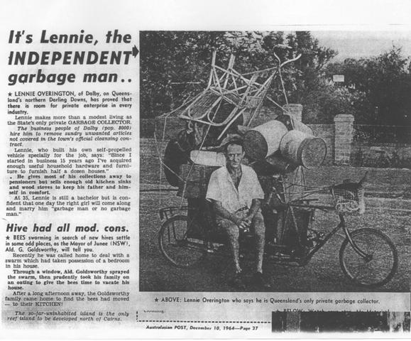 Lennie Overington, Dalby, 1964