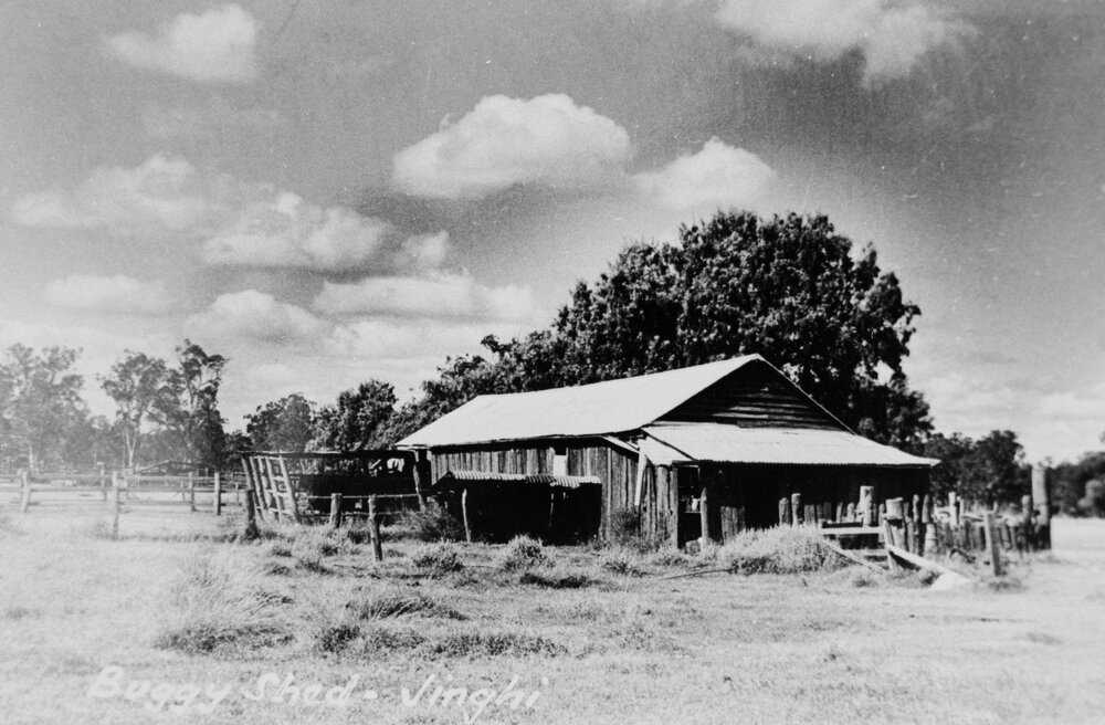 Buggy shed on Jinghi Jinghi, circa 1950s