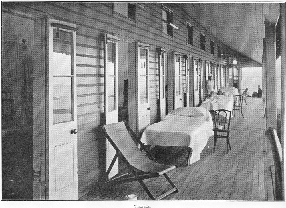 A nurse &amp; patients at Jubilee Sanatorium, Dalby, circa 1920s