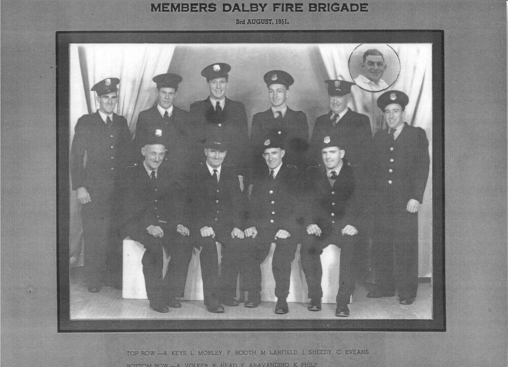 Members of Dalby Fire Brigade, 1951