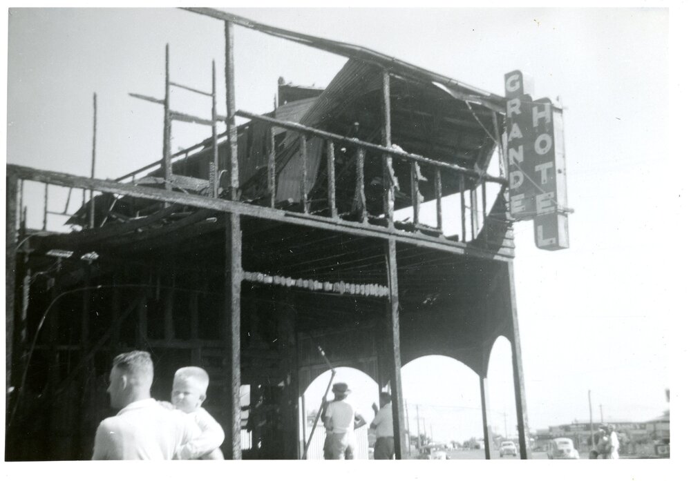 Ruins of Hotel Grande, Dalby, 1961