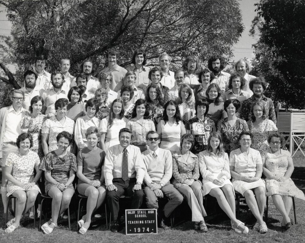 Teaching staff at Dalby State High School, 1974