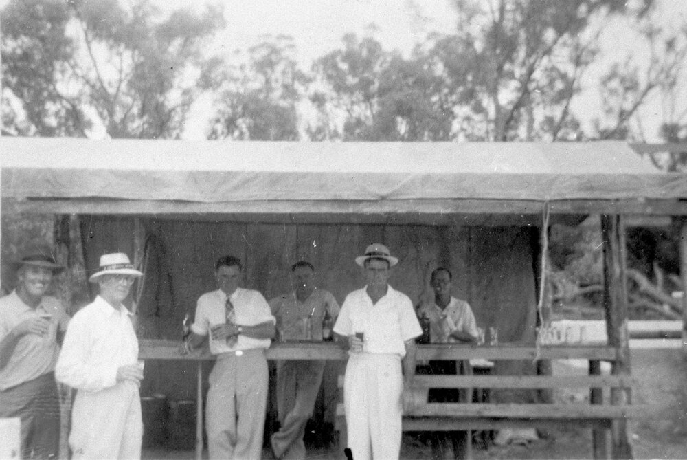 Group at an outdoor bar, no location, no date