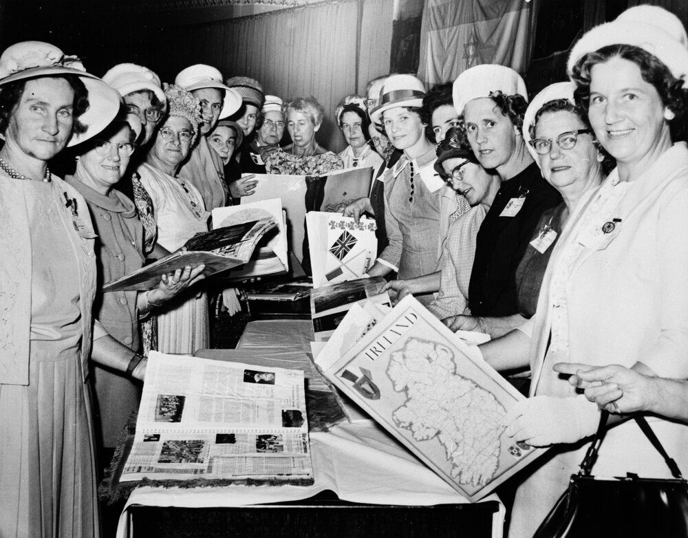 Ladies around a table, no location, no date