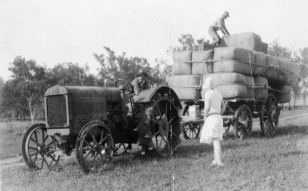 Carting wool bales, no location, no date