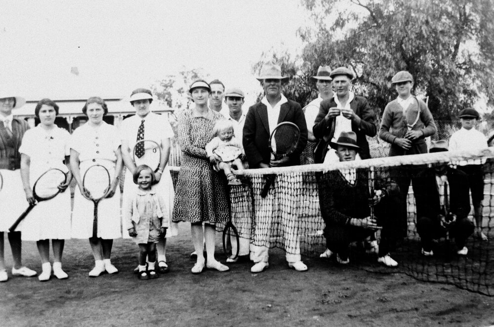 Tennis group, unknown location, no date