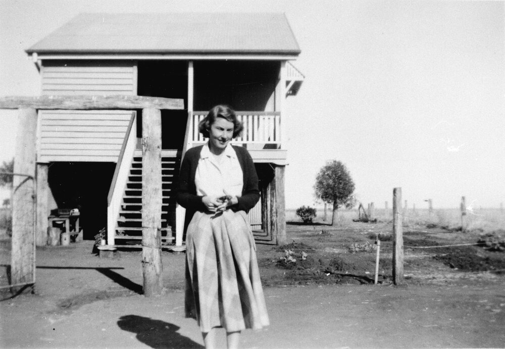 Woman in the garden, no location, no date