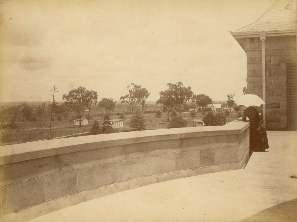 Woman under an Umbrella at Jimbour House, 1882