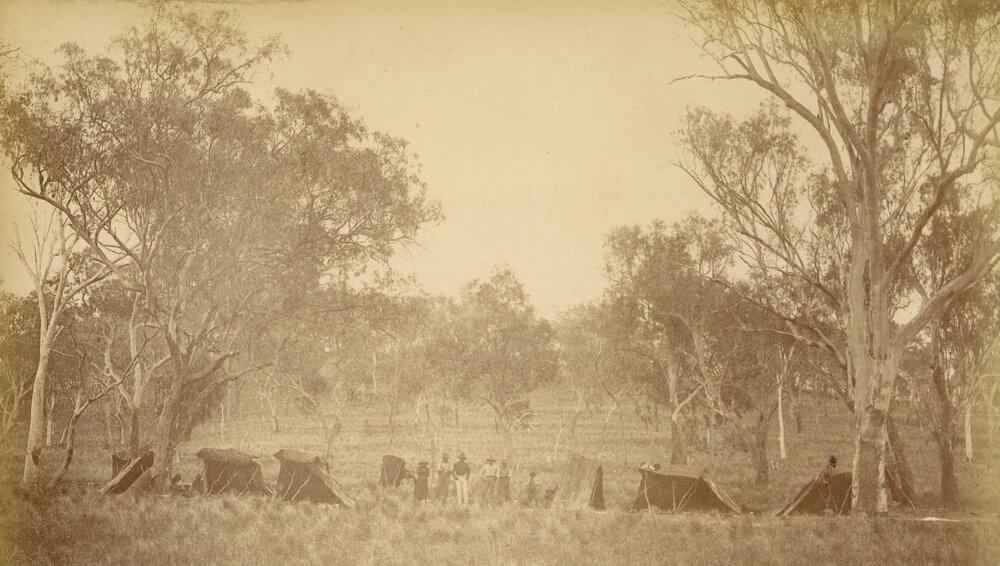 Aboriginal camp on Jimbour Station, 1882 