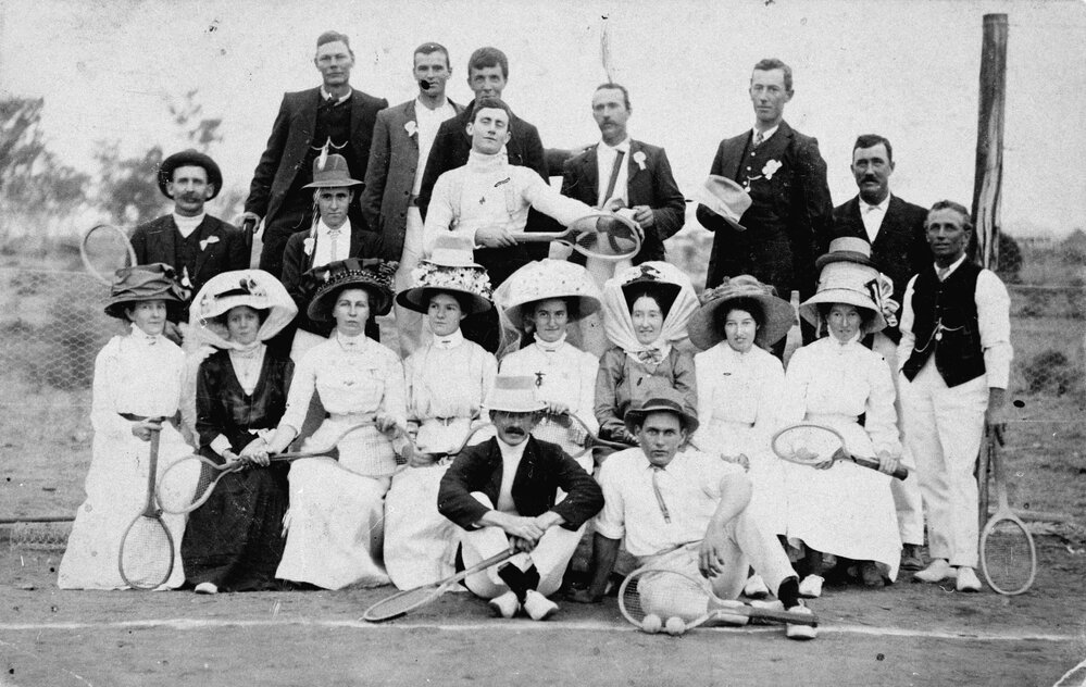 Tennis players at Bell, circa 1905