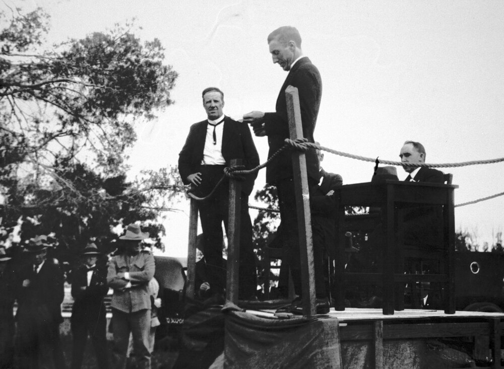 Opening of the Dalby Hospital Fair at Jimbour Station, 1925