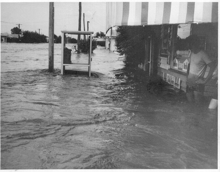 Major flooding at Geisel's Store, Dalby, 1981