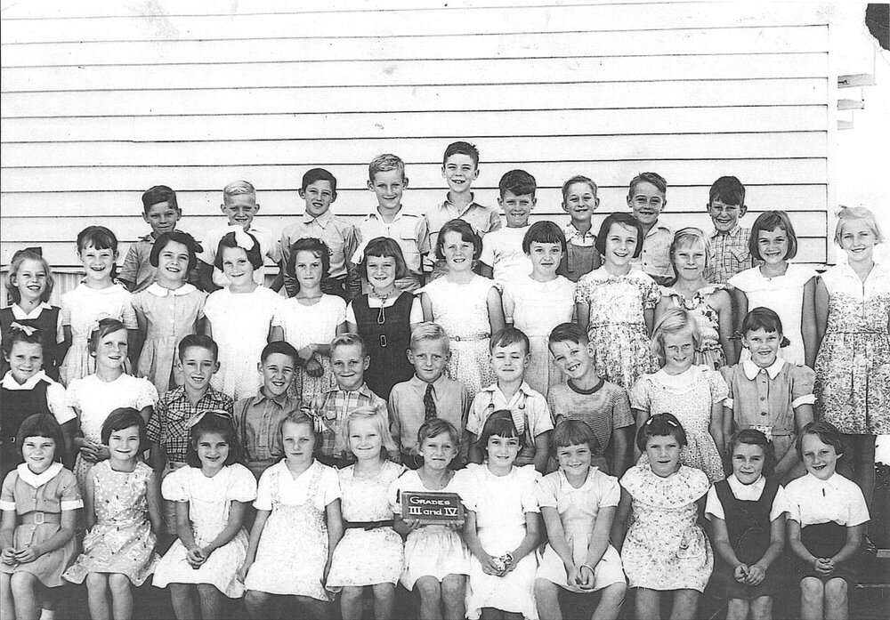 Students in Grades 3 &amp; 4 at Miles State School, 1953