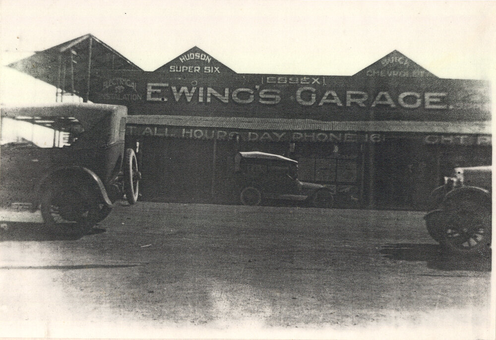 Ewing's Garage in Cunningham Street, Dalby, circa 1920