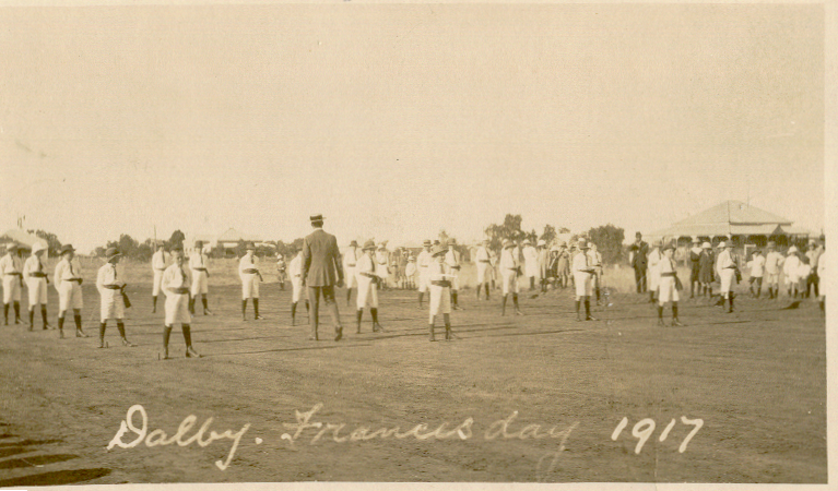 Dalby State School Junior Cadet Corps on France's Day, 1917