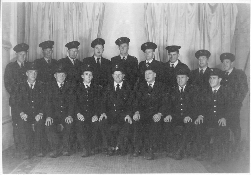 Members of Dalby Fire Brigade, 1957