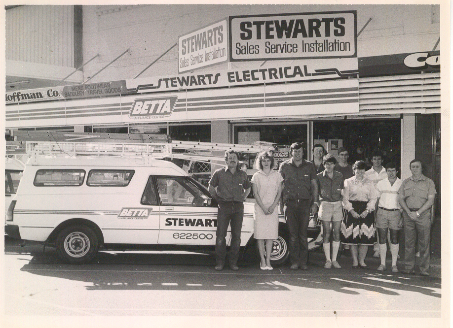 Staff of Stewarts Electrical, Dalby, 1987