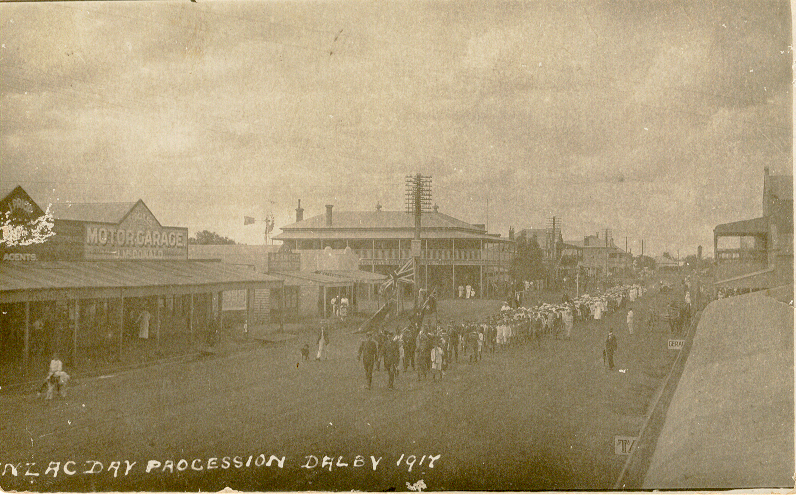 Anzac Day march, Dalby, 1917