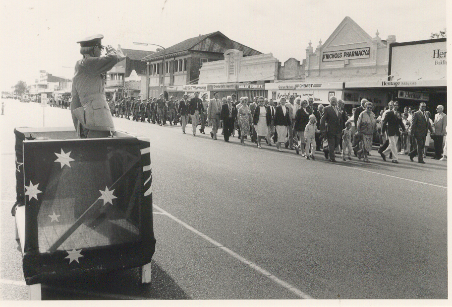 Anzac Day march, Dalby, 1987