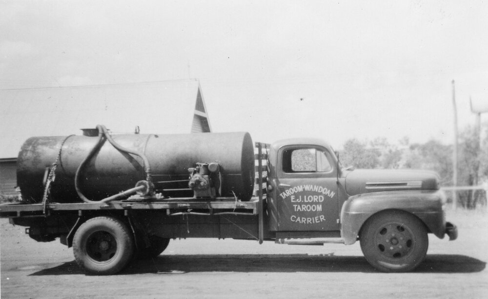 E. J. Lord working for Taroom Shire Council near Wandoan, circa 1954