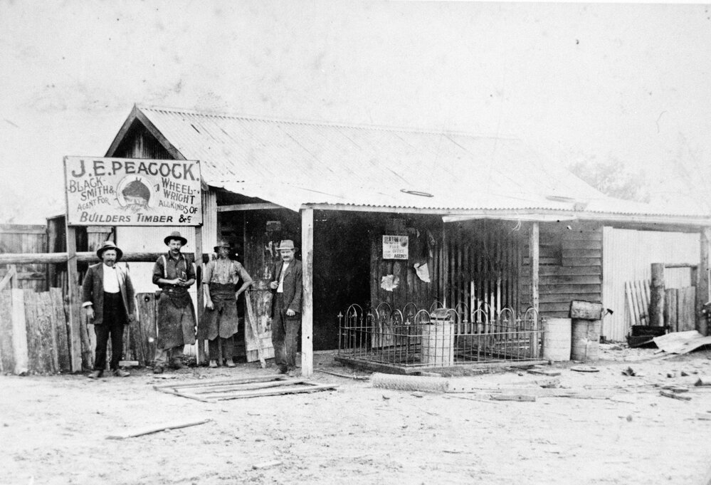 J. E. Peacock, Blacksmith, Warra, circa 1907