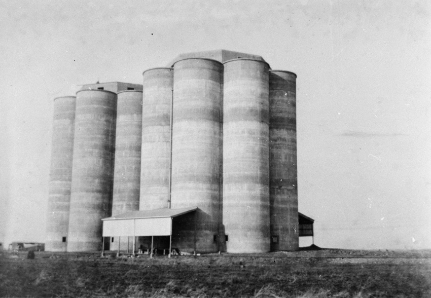 Baigin Silos at Jimbour East, 1950