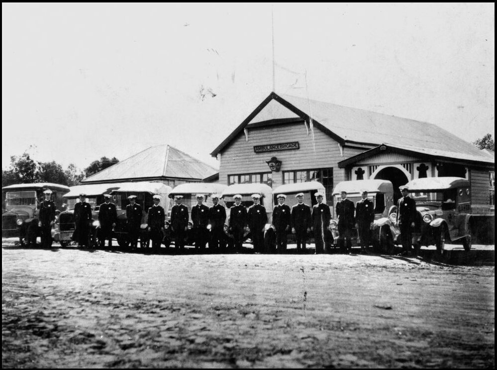 Dalby Ambulance Station &amp; staff, 1926