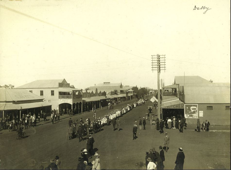 Anzac Day march, Dalby, 1916
